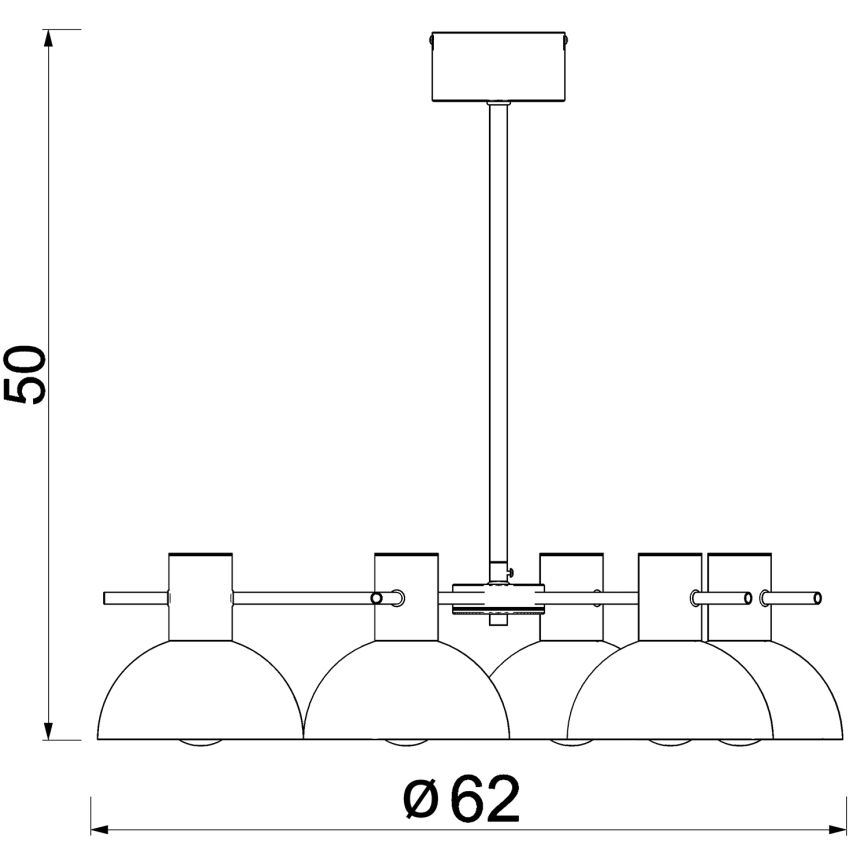 Kronleuchter an Stange ESTATE MINI 5xE27/15W/230V grün