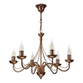 Kronleuchter ANTON an Kette, 6xE14/60W/230V, Bronze