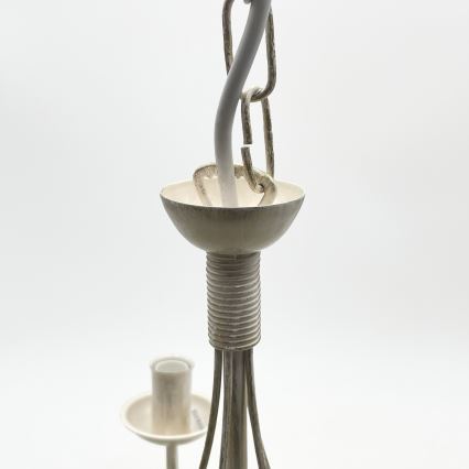 Kronleuchter ANTON mit Kette, 5xE14/60W/230V, weiße Patina