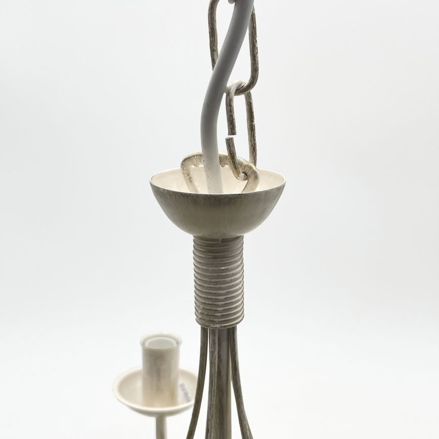 Kronleuchter ANTON mit Kette, 5xE14/60W/230V, weiße Patina