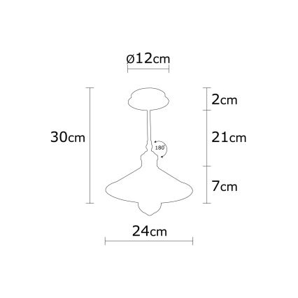 Kronleuchter auf einer Stange BERCESTE 1xE27/40W/230V