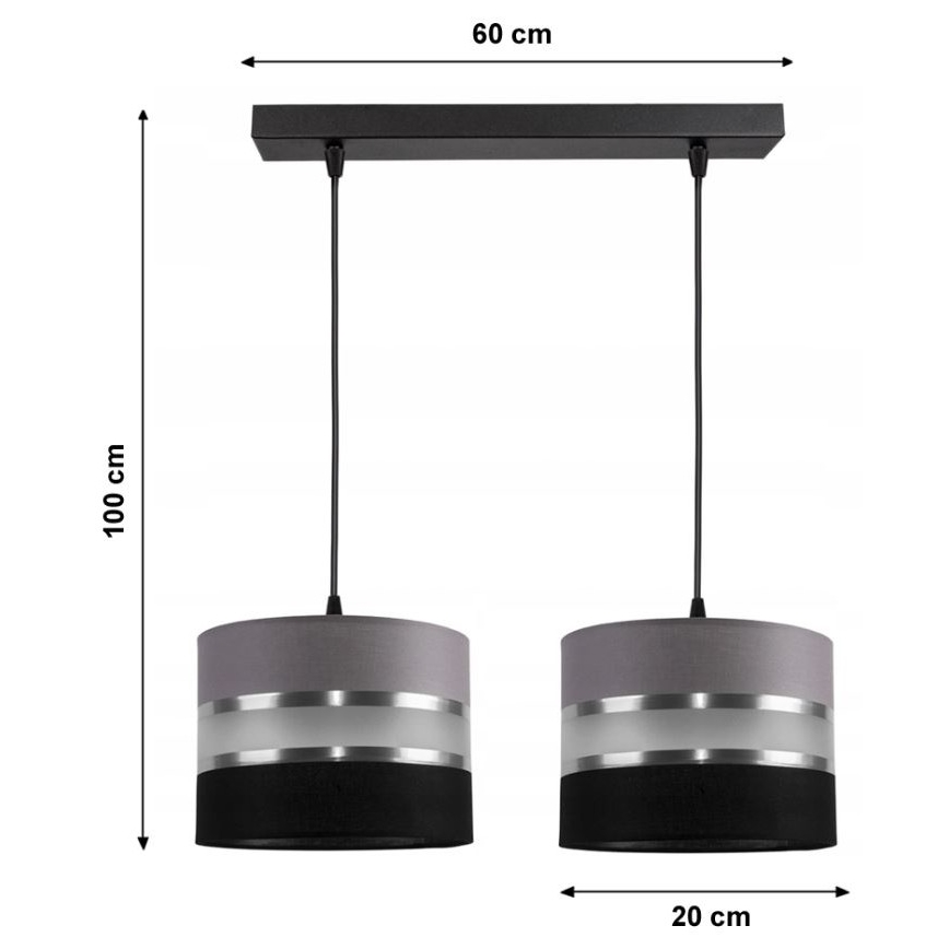 Kronleuchter auf Schnur CORAL 2xE27/60W/230V