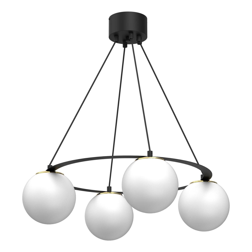 Kronleuchter BALLO 4xE27/15W/230V schwarz/weiß