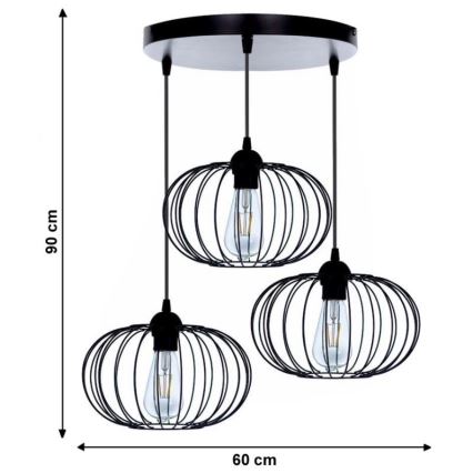 Kronleuchter BOCCA 3xE27/60W/230V