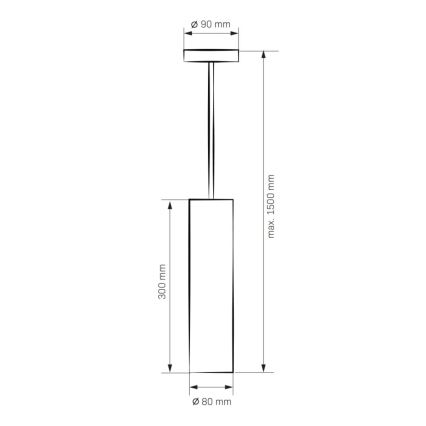 Kronleuchter LATI 1xGU10/8W/230V schwarz