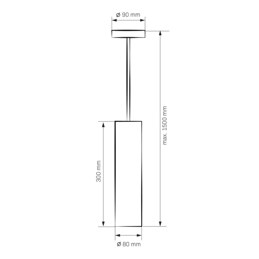 Kronleuchter LATI 1xGU10/8W/230V schwarz