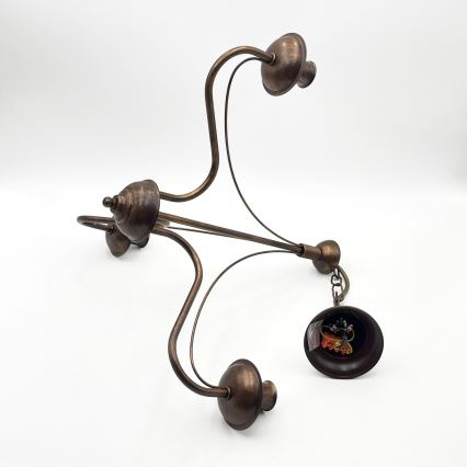 Kronleuchter mit Kette ANTON 3xE14/15W/230V Bronze