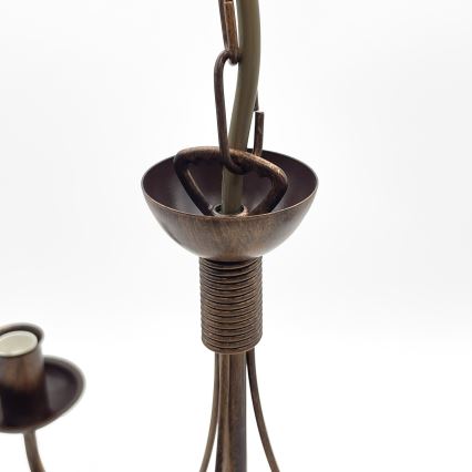 Kronleuchter mit Kette ANTON 3xE14/15W/230V Bronze