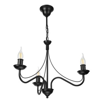 Kronleuchter mit Kette ANTON 3xE14/15W/230V schwarz