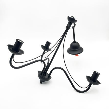 Kronleuchter mit Kette ANTON 3xE14/15W/230V schwarz