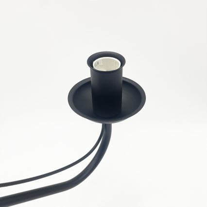 Kronleuchter mit Kette ANTON 8xE14/60W/230V schwarz