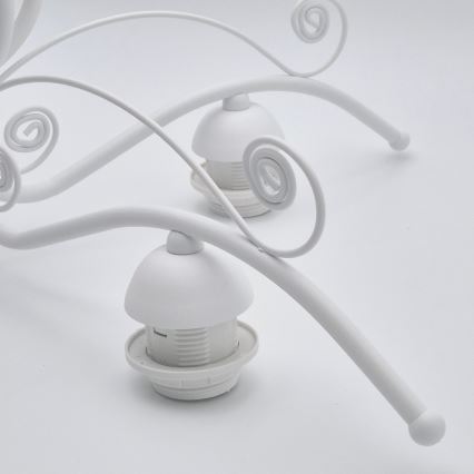 Kronleuchter mit Kette RETRO II 5xE27/60W/230V weiß