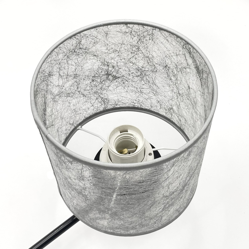 Kronleuchter mit Kette ROSA, 3x E27/60W/230V, schwarz/grau