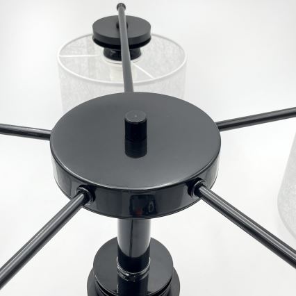 Kronleuchter mit Kette ROSA 5xE27/60W/230V schwarz/grau