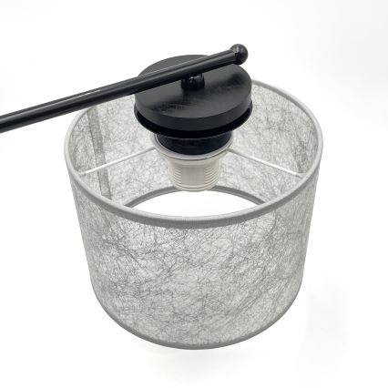 Kronleuchter mit Kette ROSA 5xE27/60W/230V schwarz/grau