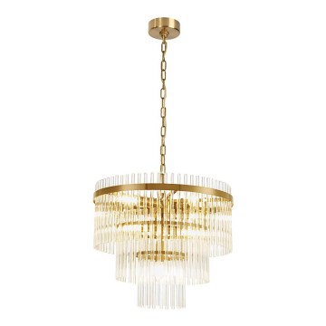 Kronleuchter mit Kette SABRINA 7xE14/40W/230V, goldfarben