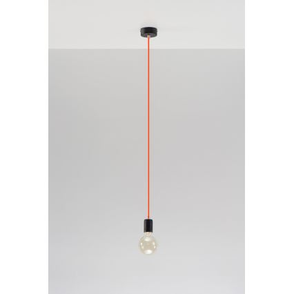 Kronleuchter na Lanku EDISON 1xE27/60W/230V orange