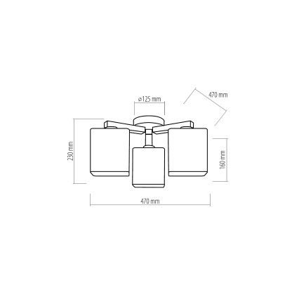 Kronleuchter NADIA 3xE27/60W/230V