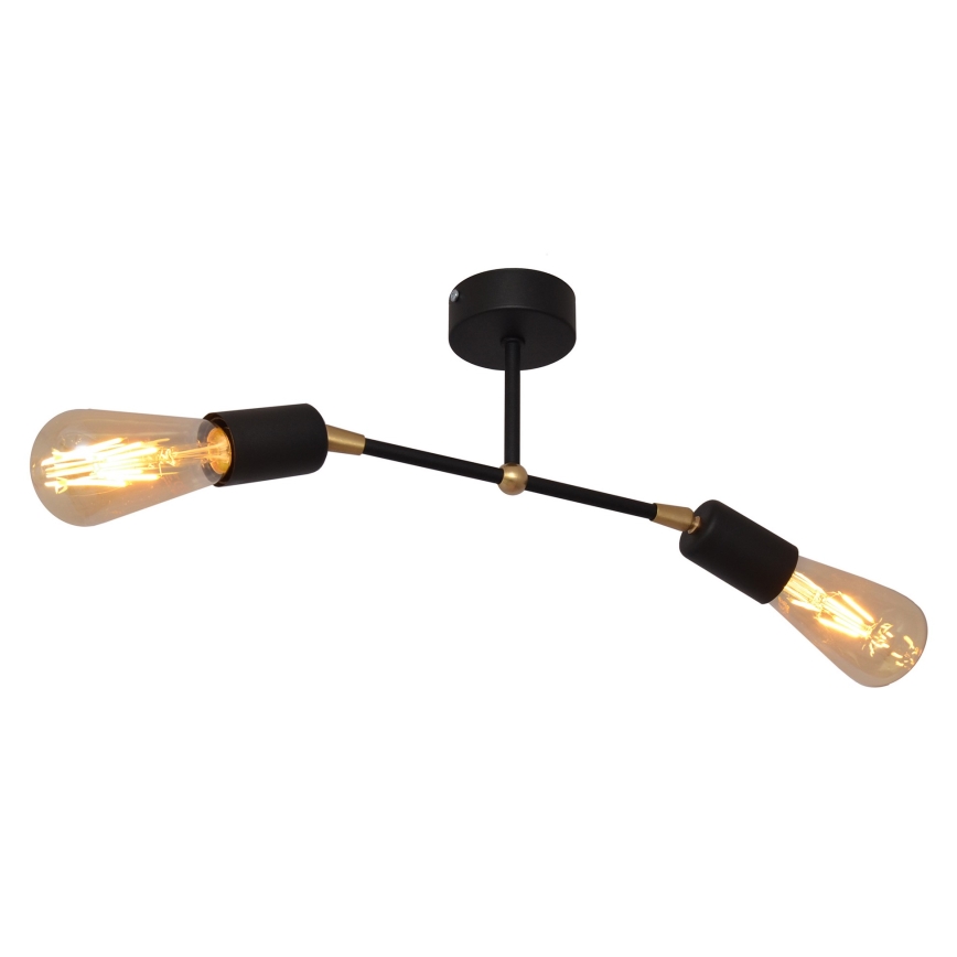 Kronleuchter ROSETTE 2xE27/15W/230V schwarz/gold