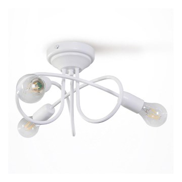 Kronleuchter STYLE 3xE27/60W/230V weiss