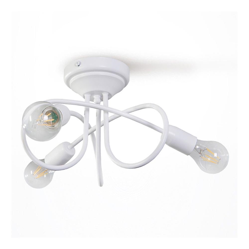 Kronleuchter STYLE 3xE27/60W/230V weiss
