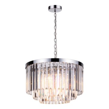 Kronleuchter VETRO mit Kette, 5xE14/60W/230V, glänzender Chrom