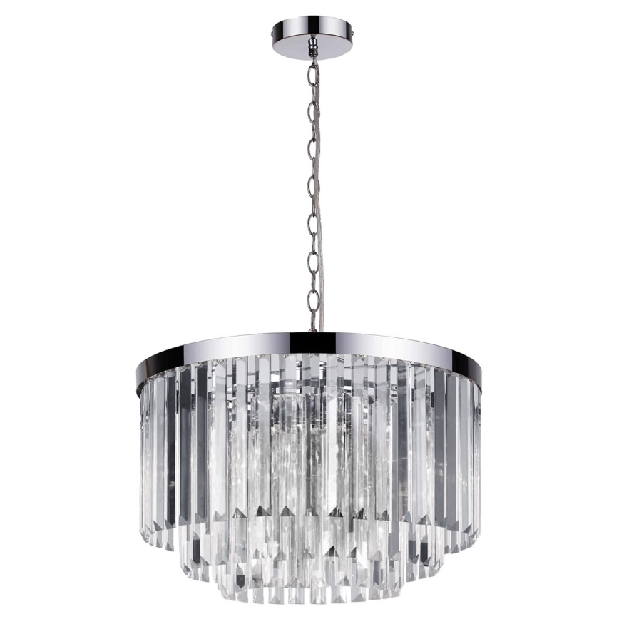 Kronleuchter VETRO mit Kette, 5xE14/60W/230V, glänzender Chrom