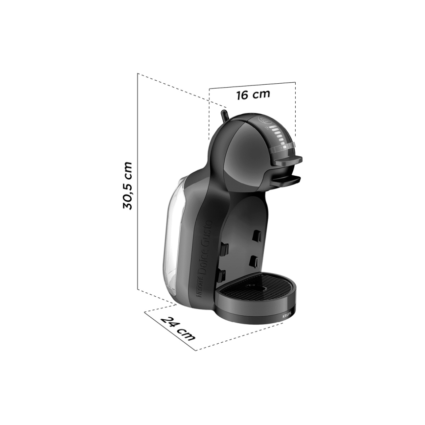Krups - Kaffeekapselmaschine NESCAFÉ DOLCE GUSTO MINI ME 1500W anthrazit