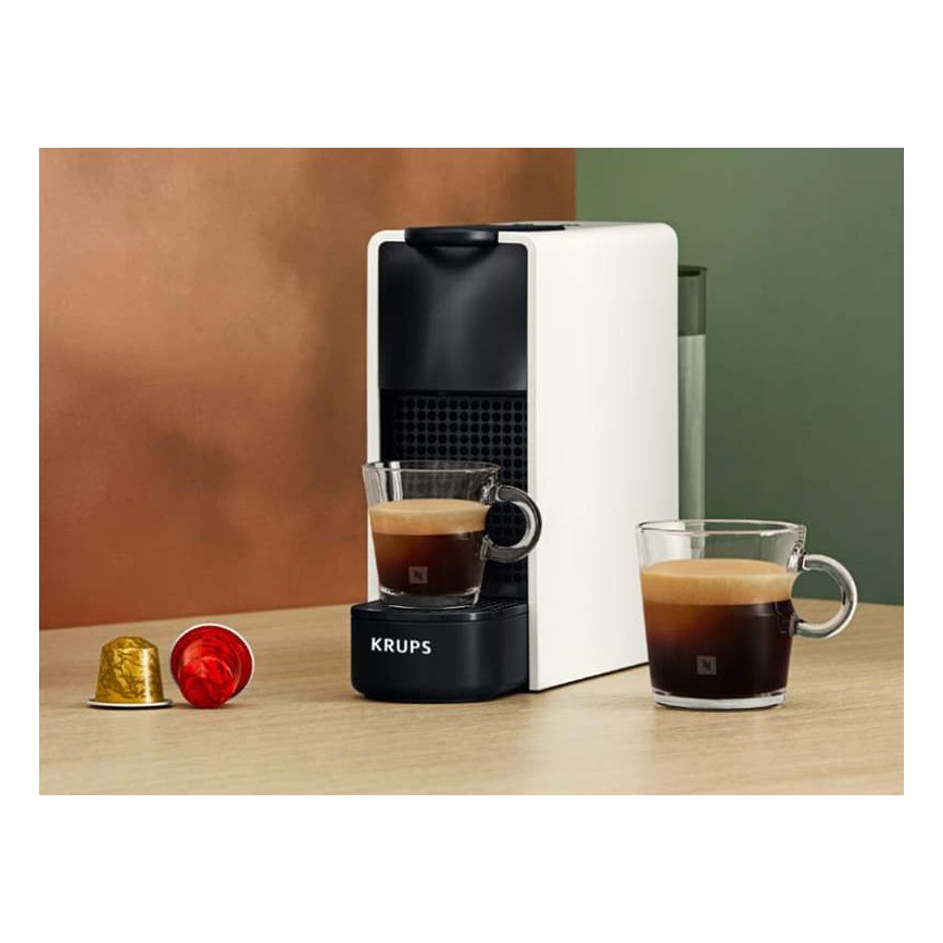 Krups - Kapsel-Kaffeemaschine NESPRESSO Essenza mini 1310W/230V weiß