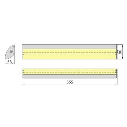 Küchenunterbauleuchte AVRA T5 1xG5/13W/230V 6400K weiß