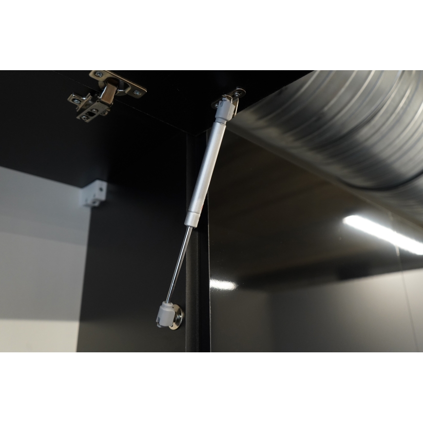 Küchenzeile MARINA 180 cm Eiche Craft / Hochglanz-Schwarz