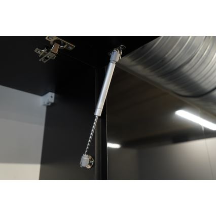 Küchenzeile MARINA 240 cm Craft-Eiche/Hochglanz-Schwarz