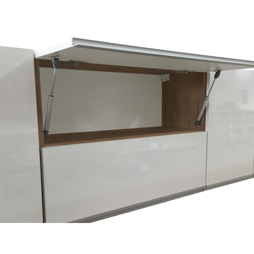 Küchenzeile MARINA 240 cm, Craft-Eiche/weiß Hochglanz
