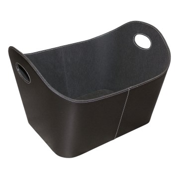 Kunststoff-Holzkorb mit Griffen 35x55 cm schwarz