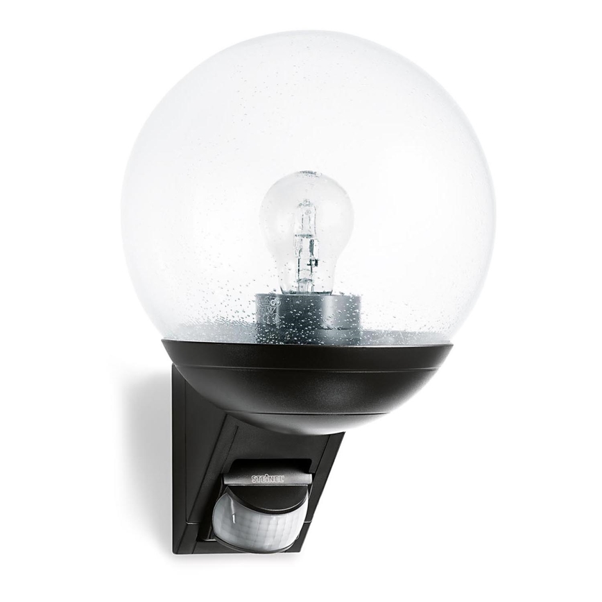 L 535 S schwarz Outdoor- Wandlampe mit Sensor