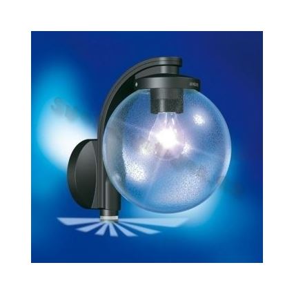 STEINEL 653217 - L 706 S černá senzorová nástěnná lampa pro venkovní prostory