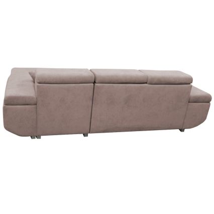 L-förmiges Klapp-Ecksofa mit Stauraum CASTELO rechts rosa