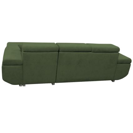 L-förmiges, klappbares Eck-Polstersofa CASTELO rechts grün