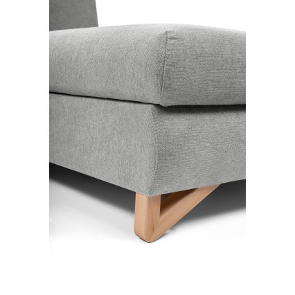 L-förmiges, klappbares Eck-Polstersofa mit Stauraum AVESTA rechts grau
