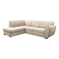 L-förmiges, klappbares Eck-Polstersofa SERPA links beige