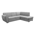 L-förmiges, klappbares Eck-Polstersofa SERPA rechts grau