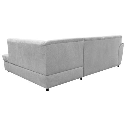 L-förmiges, klappbares Eck-Polstersofa SERPA rechts grau