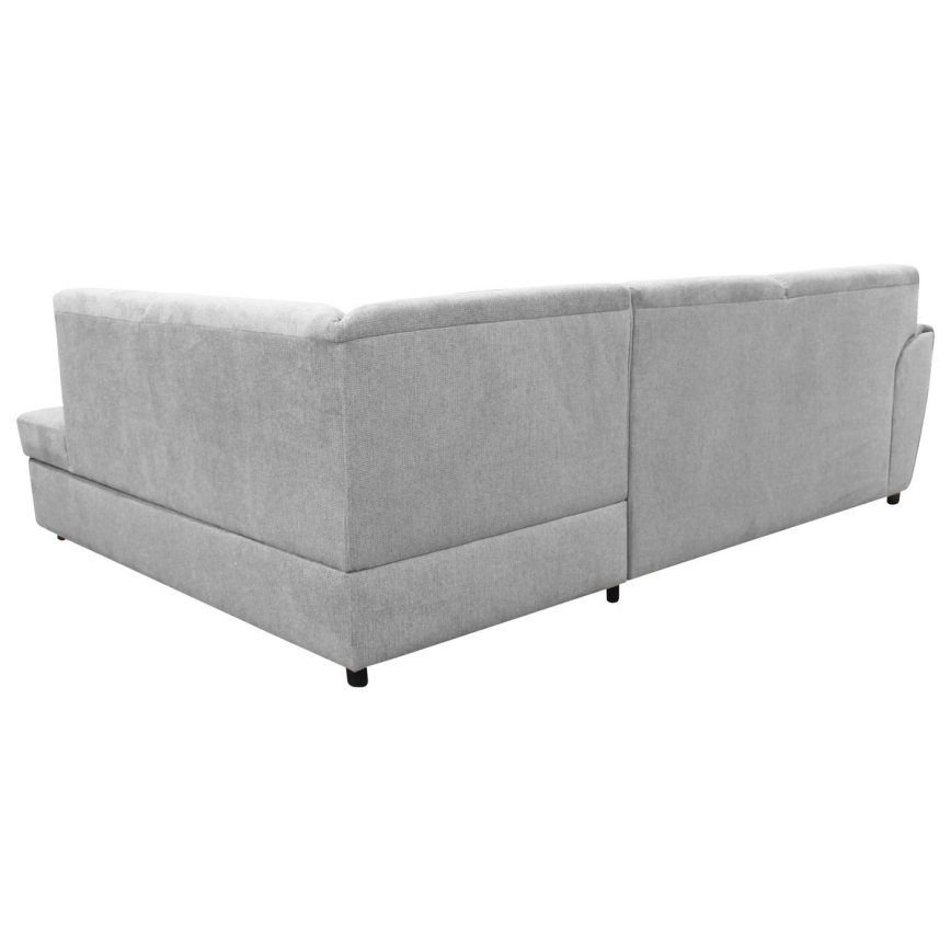 L-förmiges, klappbares Eck-Polstersofa SERPA rechts grau