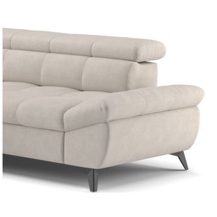 L-förmiges, klappbares Ecksofa MARANO links beige