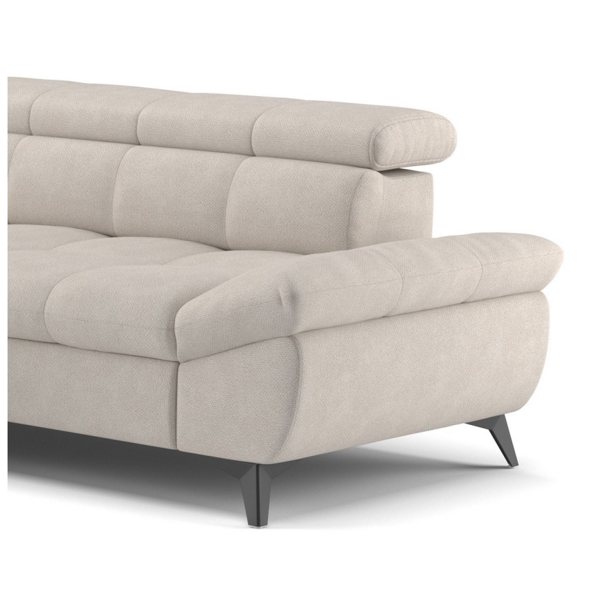 L-förmiges, klappbares Ecksofa MARANO links beige