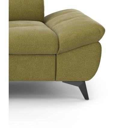L-förmiges, klappbares Ecksofa MARANO links Olive