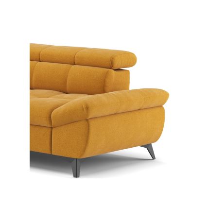 L-förmiges, klappbares Ecksofa MARANO links orange