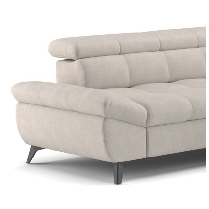 L-förmiges, klappbares Ecksofa MARANO rechts beige