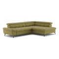 L-förmiges, klappbares Ecksofa MARANO rechts Olive