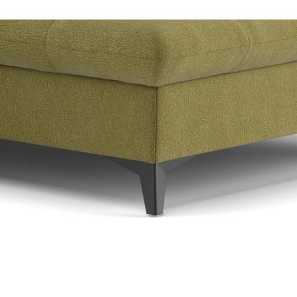 L-förmiges, klappbares Ecksofa MARANO rechts Olive